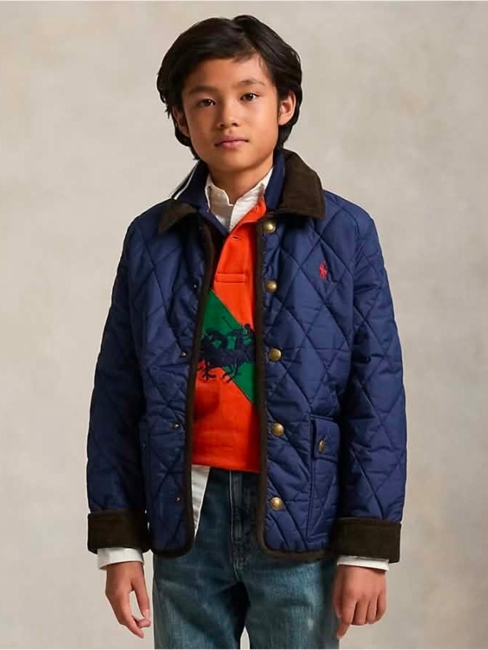 Polo Ralph Lauren Kids' Quilted Hooded Barn Jacket - Kids Size LARGE (14-16)